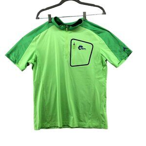 NEPA Korean Brand Golf 1/4 Zip Shirt Green Mens Size M or 100 Short Sleeve